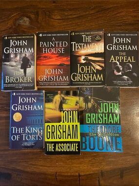 7 John Grisham Mixed Bundle Lot paperback books Broker Testament Appeal Boone